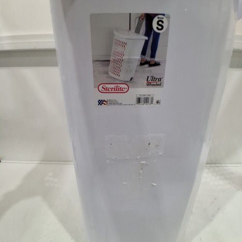 STERILITE ULTRA WHEELED LAUNDRY HAMPER WITH HANDLE WHITE (MODEL: 1227) image 3