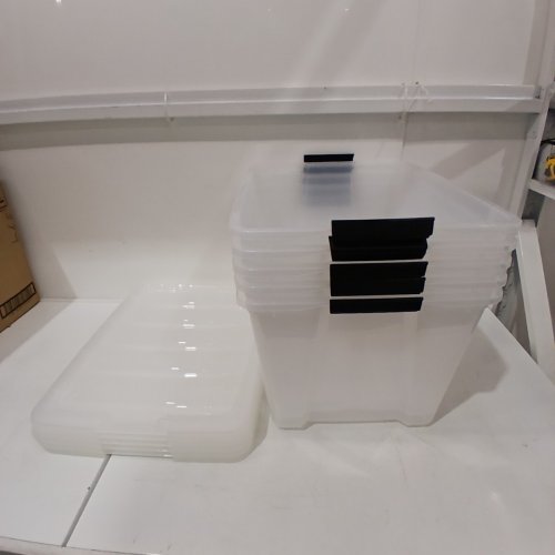 5PK MULTI-PURPOSE STORAGE BINS WITH LID - 53QT - WHITE (MODEL: TB-56D) image 2