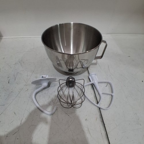 4PC KITCHEN AID STAND MIXER REPLACEMENT BOWLS AND ATTACHMENTS - 4 QT - STAINLESS STEEL image 3