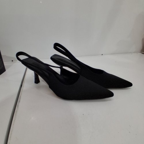 WOMEN'S POINTED-TOE SLINGBACK HEELS - SIZE 11.5 (43) - BLACK image 2