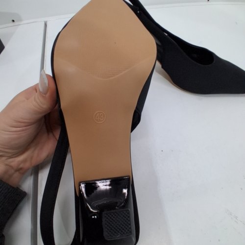 WOMEN'S POINTED-TOE SLINGBACK HEELS - SIZE 11.5 (43) - BLACK image 3