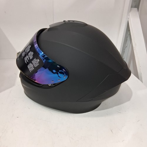 ADULT UNISEX ILM AUBOA FULL FACE MOTORCYCLE HELMET WITH ADDITIONAL CLEAR VISOR - LARGE - MATTE BLACK (MODEL: MD-813C-MB) image 4