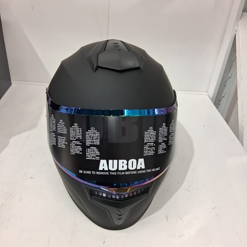 ADULT UNISEX ILM AUBOA FULL FACE MOTORCYCLE HELMET WITH ADDITIONAL CLEAR VISOR - LARGE - MATTE BLACK (MODEL: MD-813C-MB) image 5