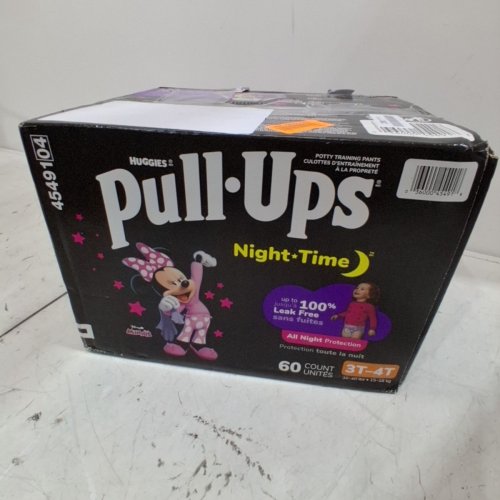 60PK GIRL'S HUGGIES NIGHT TIME PULL-UPS - SIZE 3T-4T - DISNEY JUNIOR MINNIE MOUSE image 2
