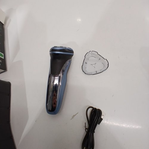 MEN'S ORIHEA RECHARGEABLE ELECTRIC CORDLESS RAZOR - BLUE & SILVER (MODEL: MS-368) image 4