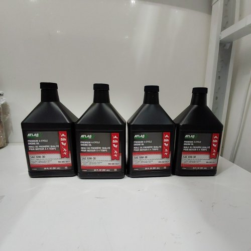 4 ATLAS 4-CYCLE SAE 10W-30 LAWN MOWER ENGINE OIL - 20 OZ image 2