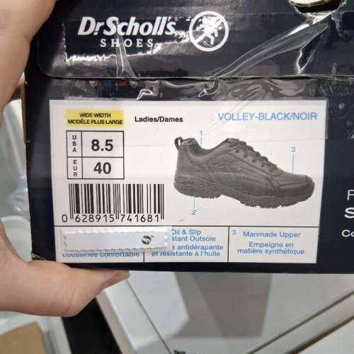 WOMEN'S DR. SCHOLL'S SLIP RESISTANT SHOES - 8.5 WIDE - BLACK (STYLE: VOLLEY) image 5