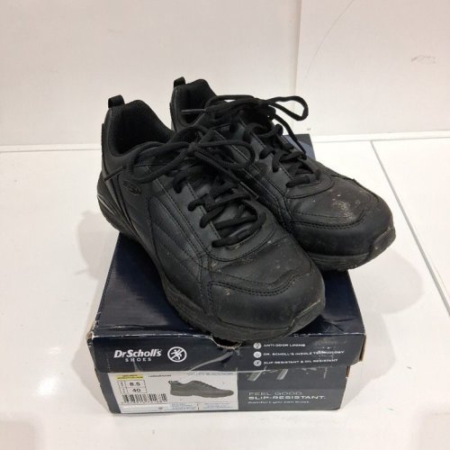 WOMEN'S DR. SCHOLL'S SLIP RESISTANT SHOES - 8.5 WIDE - BLACK (STYLE: VOLLEY) image 7