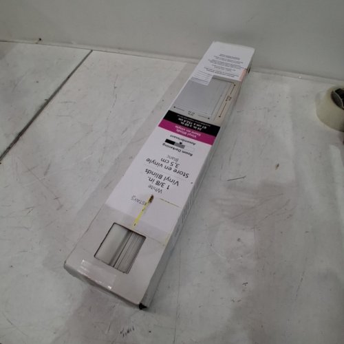 MAINSTAYS 1" CORDLESS VINYL LIGHT FILTERING MINI BLINDS - 24" X 60" - WHITE image 3
