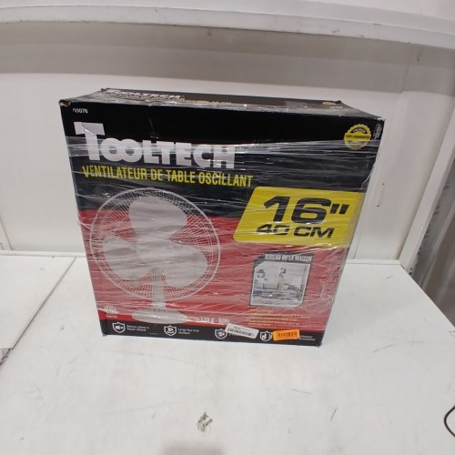 TOOLTECH 16" 3-SPEED INDOOR OSCILLATION DESK FAN ARTICLE (MODEL: 100076) image 5