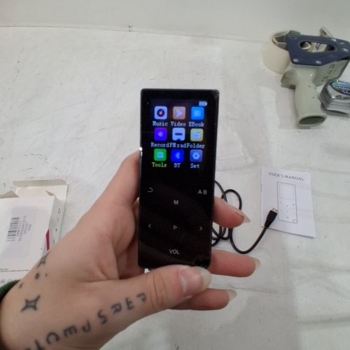 PORTABLE MINI MUSIC PLAYER WITH HEADPHONES AND CHARGER - BLACK image 2