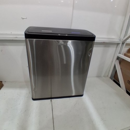 STEP N' SORT MOTION SENSOR RECYLING & GARBAGE BIN - 60L - SILVER/BLACK image 2