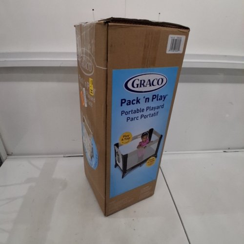 GRACO PACK N' PLAY PORTABLE PLAYARD - 39"X 28"X 29" - BLACK/BEIGE (MODEL: 2084226) image 4