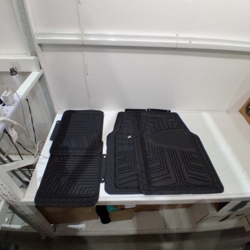 4PC AMAZON BASICS ALL-SEASON PVC FLOOR MAT FOR CARS/SUVS/TRUCKS - BLACK image 2