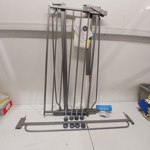 REGALO EASY STEP EXTRA TALL WALK THRU SAFETY GATE - 29" - 36.5" X 36" - PLATINUM GREY (MODEL: 1166 P DS) image 2