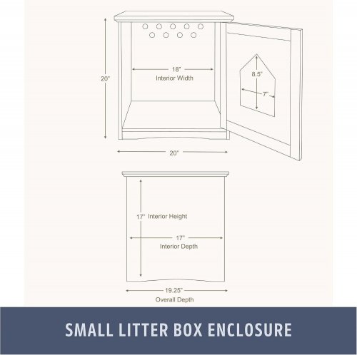 TRIXIE CAT LITTER HIDE HOUSE - 20" X 20'' X 18" - GREY (MODEL:40291) image 2