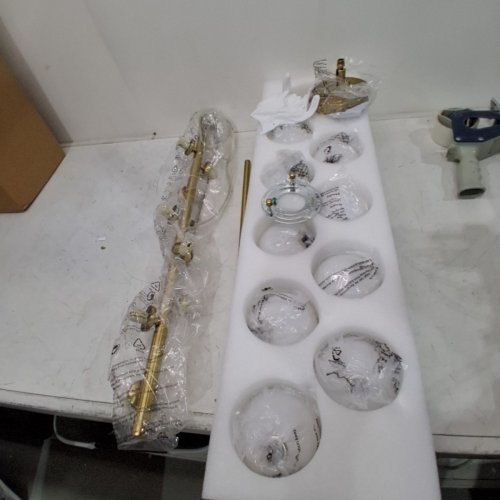 ALIYIQI MID CENTURY MODERN SPUTNIK CHANDELIERS 9-LIGHT DINING ROOM LIGHT FIXTURE GLOBE MILK GLASS - 40.2" - GOLD image 2