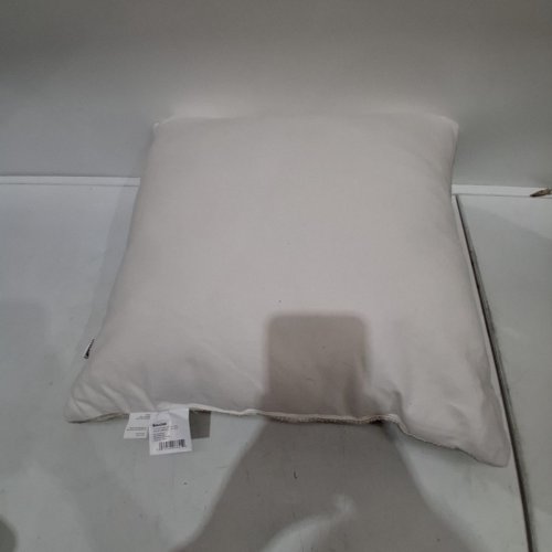 BOUCLAIR DECORATIVE PILLOW - 17" X 17" - BEIGE/CREAM image 2