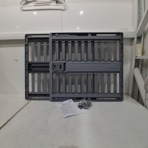 AMAZON BASICS PLASTIC WALK-THROUGH PET GATE - 28.7" - 39.4" - GREY (MODEL: PG-P) image 2