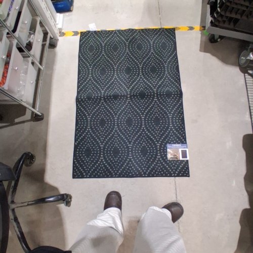 LANART VENICE DECORATIVE MAT RUG - 30" X 45" - BLACK/WHITE (MODEL: 2285383) image 2