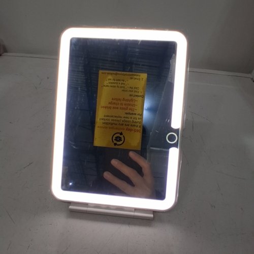 PORTABLE TRAVEL MAKEUP MIRROR WITH TOUCH SCREEN - WHITE image 2
