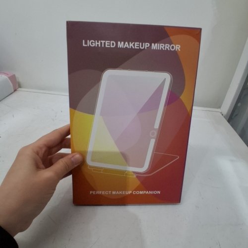 PORTABLE TRAVEL MAKEUP MIRROR WITH TOUCH SCREEN - WHITE image 5