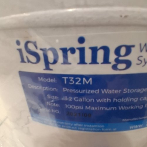 ISPRING PRESSURIZED WATER STORAGE TANK WITH BALL VALVE FOR REVERSE OSMOSIS RO SYSTEMS - 3.2GAL - (MODEL: T32M) image 3