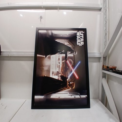 STAR WARS: SAGA - FIRST DUEL WALL POSTER FRAMED - 34" X 22.375" - BLACK FRAME image 4