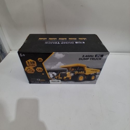 NOKA RC DUMP TRUCK WITH 9 CONTROLS - 2.4 GHZ - 1:18 - YELLOW/BLACK (MODEL: D93304/1/2) image 2
