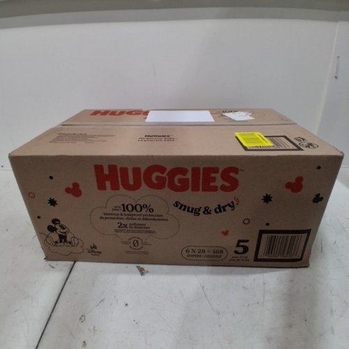 168PK BABY DISNEY HUGGIES SNUG AND DRY DIAPERS - SIZE 5 - MICKEY MOUSE image 2