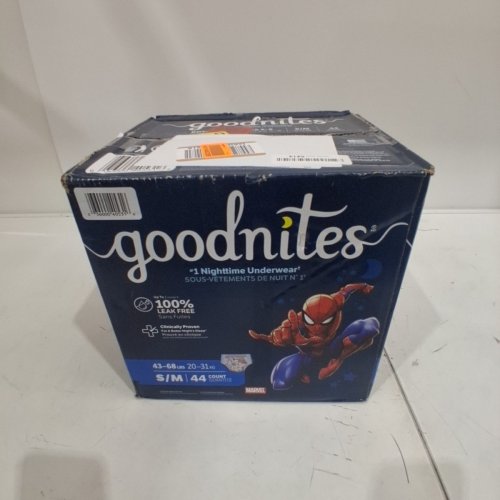44PK BOY'S GOODNITES BEDTIME BEDWETTING UNDERWEAR - SMALL/MEDIUM (43-68LBS) - MARVEL'S SPIDERMAN (MODEL: 40531) image 2