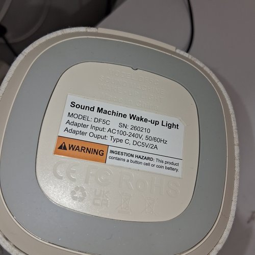 AFEXOA SUNRISE SOUND MACHINE WAKE-UP LIGHT, 30 SOOTHING SOUNDS AND 3 LIGHT MODES - WHITE (MODEL: DF5C) image 3