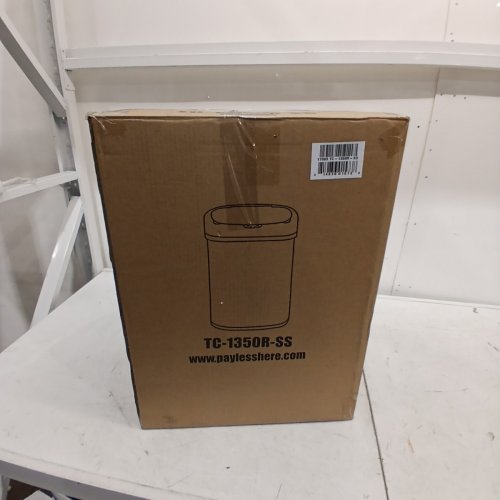 OVAL AUTOMATIC TOUCH FREE TRASH CAN - 13GAL - STAINLESS STEEL (MODEL: TC-1350R-SS) image 7