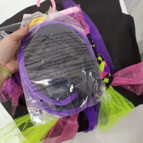 2PC GIRL'S PARTYHOLIC WITCHY WITCH COSTUME SET - LARGE (10-12) - BLACK / PURPLE / GREEN image 3