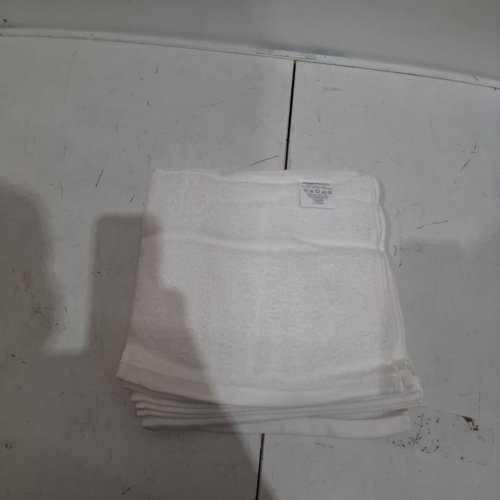 12PK AMAZONBASICS COTTON HAND TOWELS - 12" X 12" - WHITE image 3