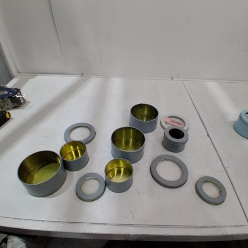 12PC STORAGE CONTAINERS WITH LIDS - GRAY/GOLD image 2