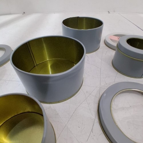 12PC STORAGE CONTAINERS WITH LIDS - GRAY/GOLD image 4