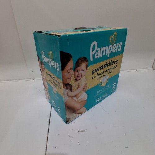144PK PAMPERS SWADDLERS DIAPERS- SIZE 2 - MULTICOLOR image 2