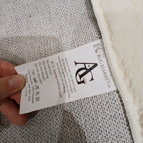 THE RUG MARKET VELVET CRESCENT WASHABLE RUG - 9.5FT X 14.5FT - CREAM image 2