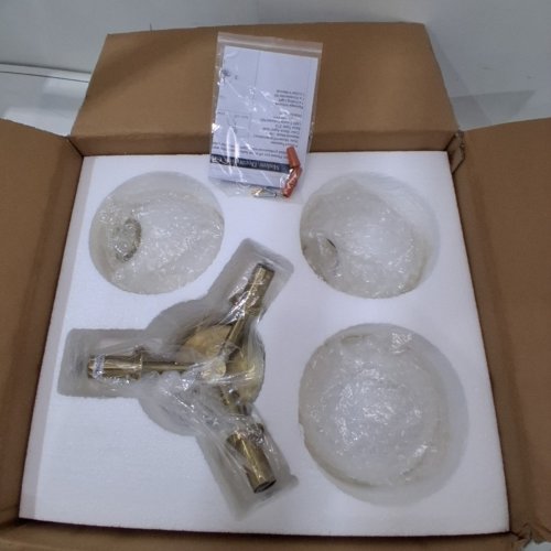 OPAL GLASS GLOBE MID CENTURY MODERN LIGHT FIXTURES - 17.7" - BLACK/OPAL - (MODEL: LYC009) image 2