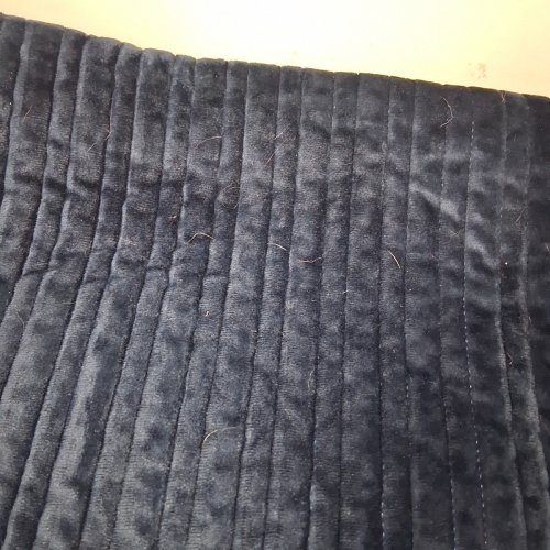 3PC CORDUROY VELVET QUILT SET - CAL KING, 108" X 102" - BLUE image 3
