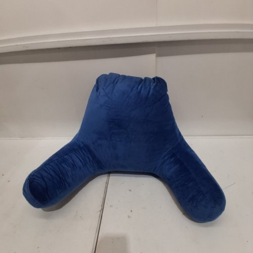 READING PILLOW WITH ARMREST AND BACK SUPPORT - 30" X 17" - BLUE image 3