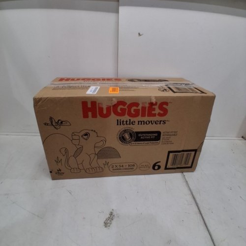 108PK HUGGIES LITTLE MOVERS DIAPERS - SIZE 6 image 3