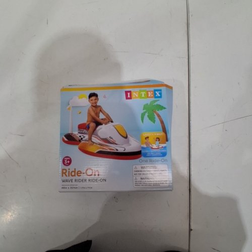 KIDS' INTEX WAVE RIDER, RIDE-ON INFLATABLE FLOAT, AGED 3+, 46" X 30.5", MULTI. image 2