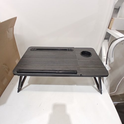 SHOPPINGALL PORTABLE FOLDABLE LAP DESK WITH USB HUB - BLACK image 2