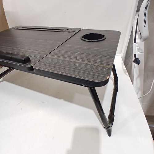 SHOPPINGALL PORTABLE FOLDABLE LAP DESK WITH USB HUB - BLACK image 3