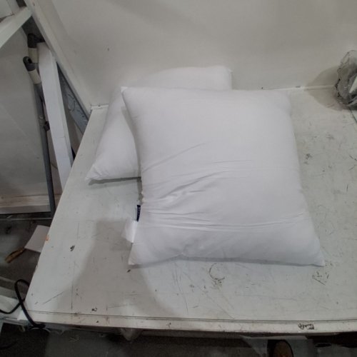 2PK MIULEE DECORATIVE SQUARE INSERT PILLOWS - 16" X 16" - WHITE image 2