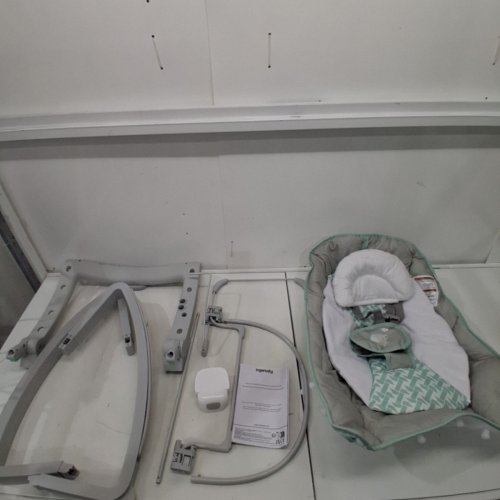 INGENUITY 3-IN-1 KEEP COZY GROW WITH ME VIBRATING BABY BOUNCER, ROCKER & CHAIR - 40LBS CAPACITY - WEAVER THEME GREY/WHITE/GREEN (MODEL: ‎12428) image 2