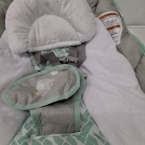 INGENUITY 3-IN-1 KEEP COZY GROW WITH ME VIBRATING BABY BOUNCER, ROCKER & CHAIR - 40LBS CAPACITY - WEAVER THEME GREY/WHITE/GREEN (MODEL: ‎12428) image 3