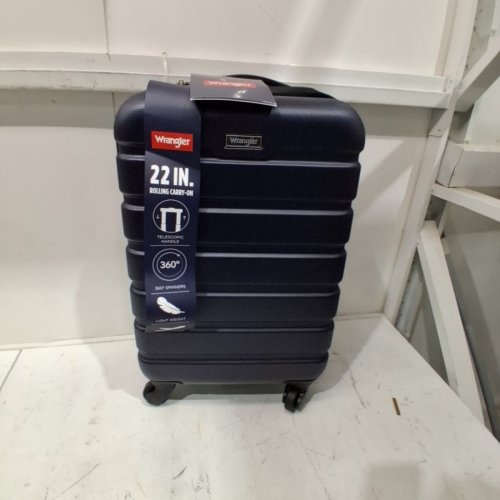 WRANGLER HARDSIDE CARRY-ON SPINNER LUGGAGE - 22" - BLACK (MODEL: WR-87720) image 2